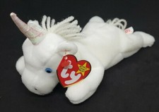 TY 1993 MYSTIC the UNICORN with COARSE MANE  IRIDESENT HORN BEANIE BABY - MWMT