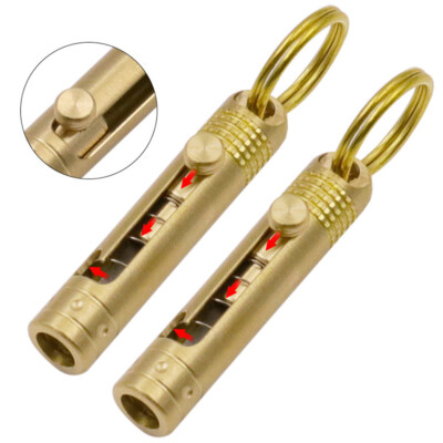 Mini 2PC Paper Pocket Knife Folding Keychain Brass Pendant Cutter Blade #SH