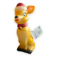 Holiday Time Indoor 11" Christmas Sitting Deer Table Top Light Up Blow Mold NEW