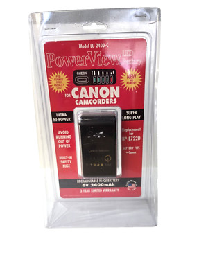 Hunter Douglas Powerview LED Battery Cannon Camcorder Replacement BP-E722D 2400m