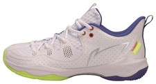 Li-Ning Unisex Buty do badmintona "Halberd" III Lite Białe/Niebieskie Buty halowe Sport