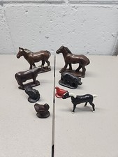 Vintage Group of 8 Aub-Rubr Auburn Rubber Toy Farm Animals