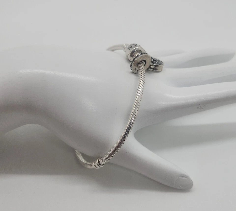 Pulsera de plata de ley 925 Pandora Galaxy Love You to the Moon and Back Charm Foto 3 de 4