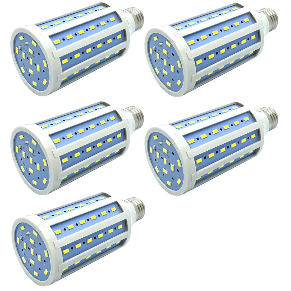 5pack Super Bright LED Bulb 75-Chip Corn Light E26 20W Cool Daylight 6000K White - Image 3 of 4