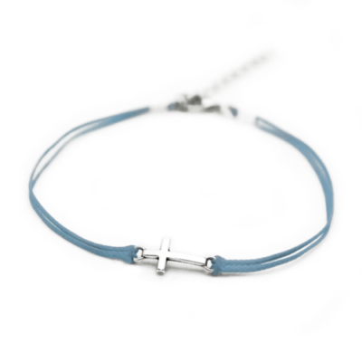 Tenghong2021 Bracciale In Corda Intrecciata Con Croce Turchese – Regolabile 15-27 Cm, Gioiello Unisex, Portafortuna, Fatto A Mano - 4
