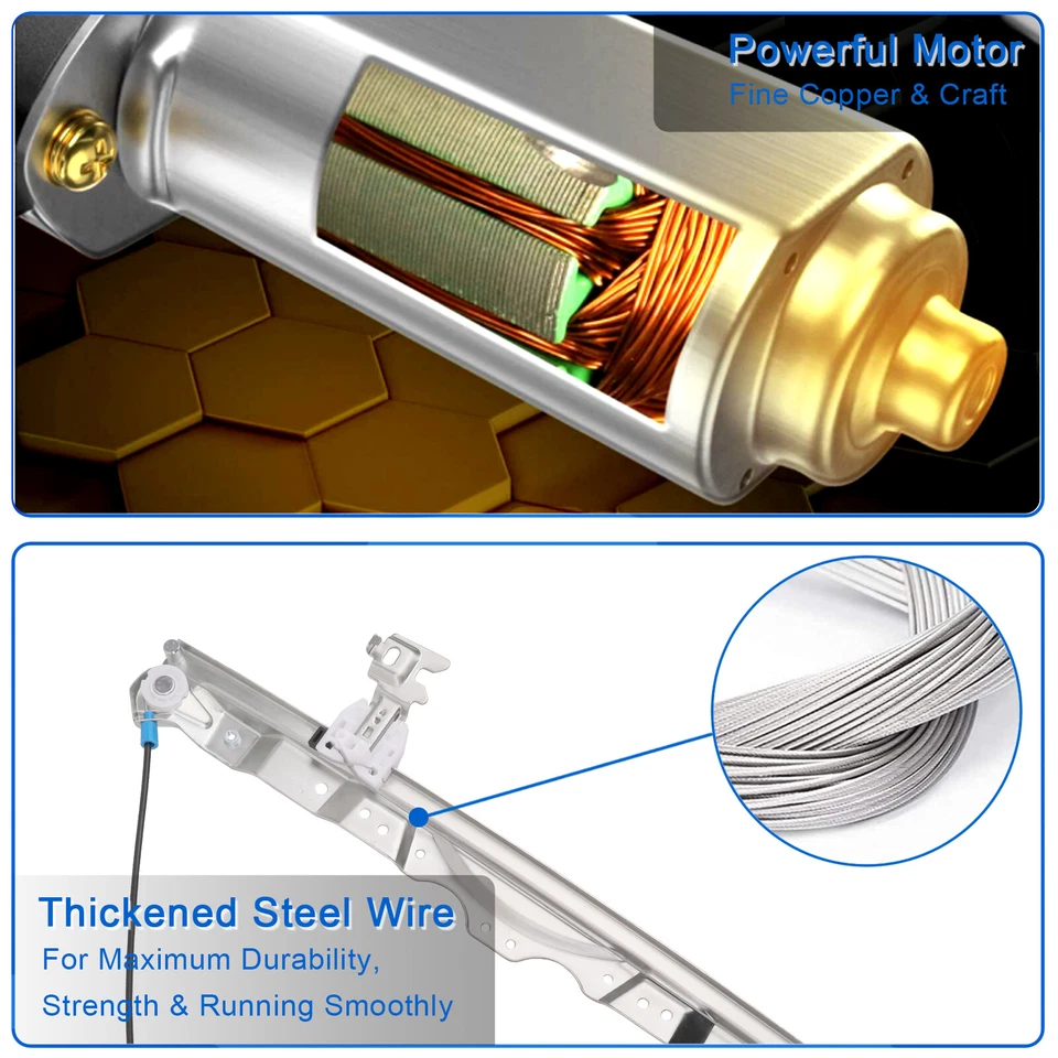 Power Window Regulator For 2004-2010 Nissan Titan Front Driver LH Side w/ Motor - Image 4 of 4