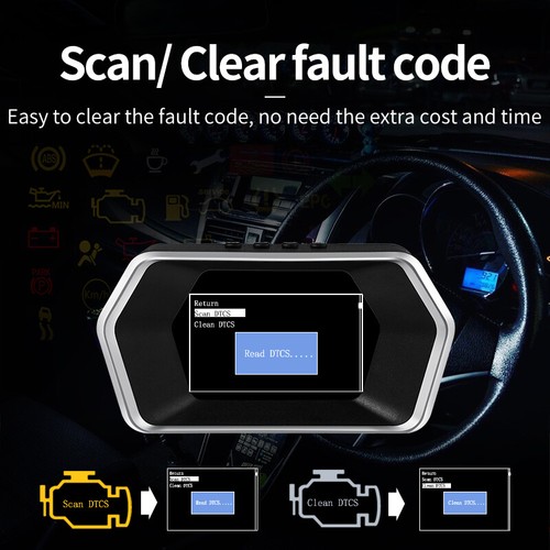 P17 HUD On-Board IGNITION OBD2 GPS Head Up Display Fuel Consumption Speedometer - Picture 4 of 10