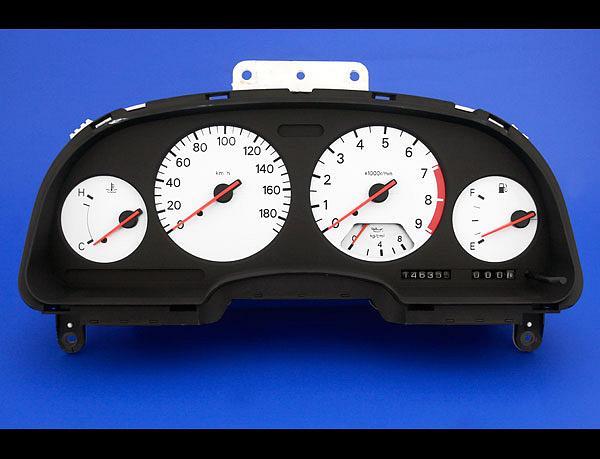 【確認用】 White Face Gauges for 1992-1996 Nissan 300ZX Non-Turbo 180