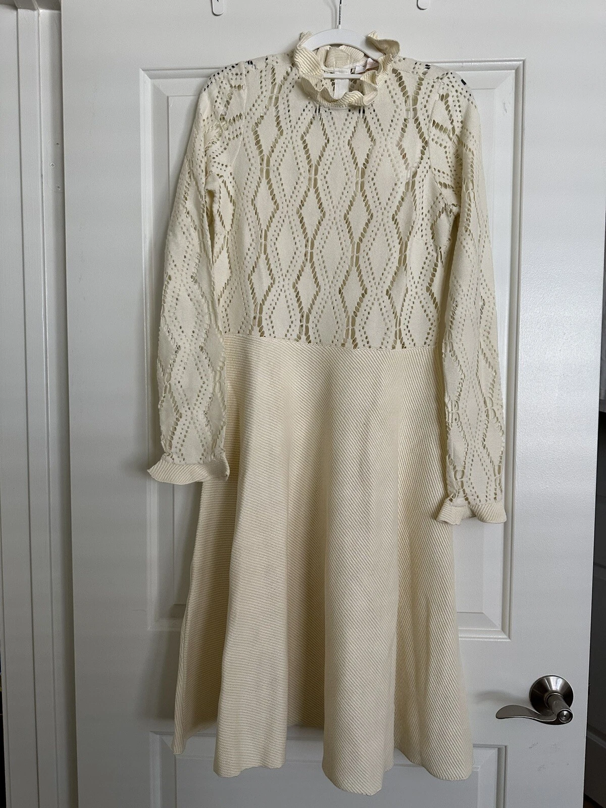 Chloe — See by Chloe Lacy Jersey Long-Sleeve Dress