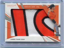 2021 Immaculate - KEEGAN AKIN - Jumbo Team Logo Patch - BALTIMORE ORIOLES #d/10