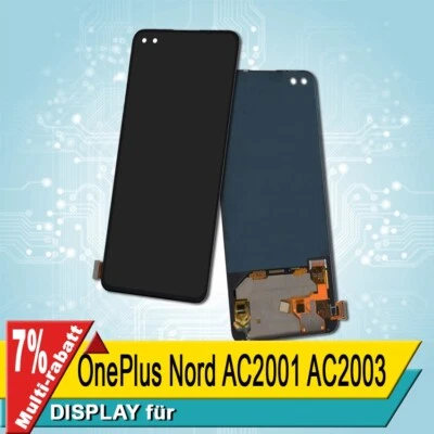 Display Für OnePlus Nord AC2001 AC2003 Bildschirm OLED Schwarz