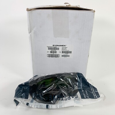 12 Pack Pyramex Capstone Goggles IR3 Green H2X Coating GG504TIR3