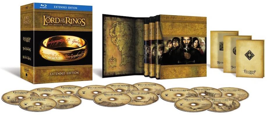 Lord of the Rings Motion Picture Trilogy Blu-ray Extended 15-Disc