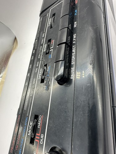 Vintage Sears Am/Fm Stereo Radio Dual Cassette Player Recorder Sr 2000 Series - Picture 10 of 20