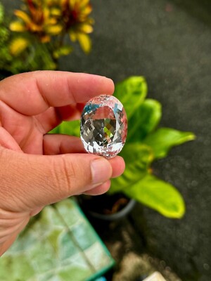 201 Ct GIE Certified Natural White Topaz  Brazilian Oval Cut Loose Gemstone A++