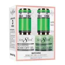 Cre8tion Soak Off Gel Polish & Matching Nail Lacquer - #84 Lime