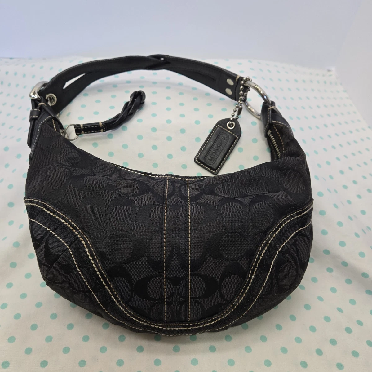 Coach Black Signature Hobo Bag for sale | eBay