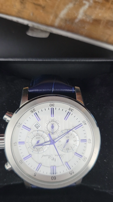 w/Running Video: Lucien Piccard BIG 48mm 12011 Quartz Watch in