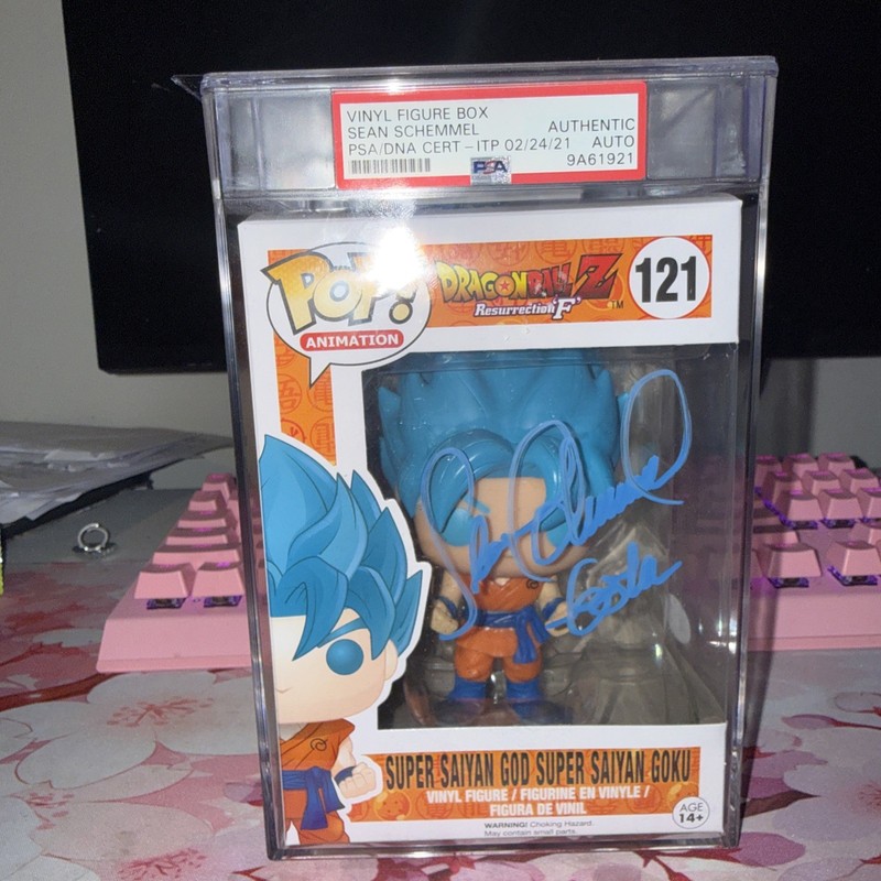 Super Saiyan God Super Saiyan Goku Signed Funko Pop PSA ENCAPSULATED!
