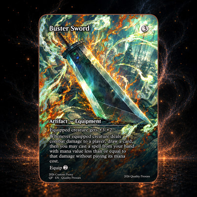 Buster Sword - Full Art Custom MTG card