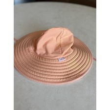 RuffleButts Toddler Peach Pink Wide Brim Sun Hat Swim Beach Hat 12m-2T tye dye