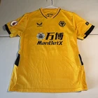 Men's XL Castore Wolverhampton Wanderers 2021-22 Yellow Jersey *Custom Name*