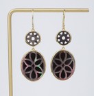 Ippolita Rock Candy Cameo Abalone Dangle Drop Earrings 18k Gold 2.25" EG2657