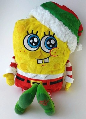 SpongeBob Elf 2014 Macys Holiday Exclusive 18inch Plush Christmas Santa Talks