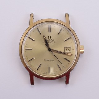 Vintage Omega Genève 1660163 Cal. 1012 Auto Men's Watch Case 34mm Runs (M07 023)