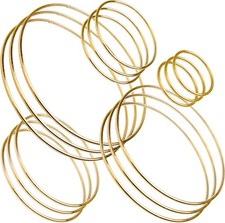 15 Piece Gold Metal Hoop Craft Rings 2-6 Inch for Macrame Wreaths