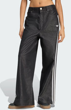 adidas Originals Baggy Shine Denim Pants Women's Lifestyle Casual Pants KE9799