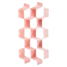 4 Pcs Plastic Adjustable Separator Drawer Organizer Divider, Pink