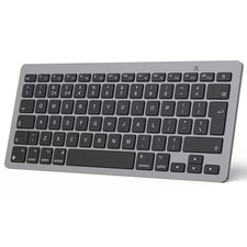Bluetooth Wireless Keyboard QWERTY UK Layout For Mac iMac MacBook - Grey