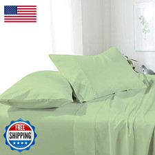 Non Sticky Cotton Premium California King Waterbed Sheets 4 Piece Egyptian