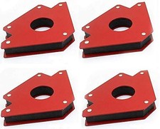 4 Pack of 75 Lb Steel Welding Magnets, 45, 90, 135 Degree Angle Holders