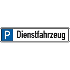 Parkplatzreservierungsschild Dienstfahrzeug ohne Befestigungsset 520x110mm