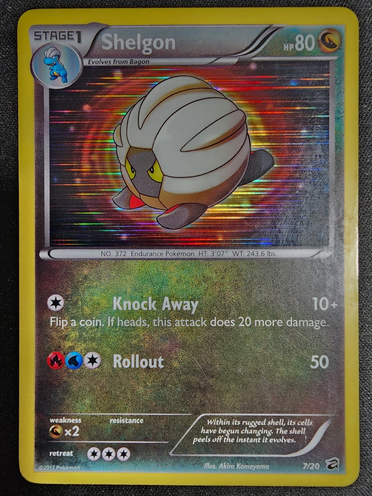 Shelgon 7/20 Holo Rare Pokemon TCG Card Dragon Vault LP-