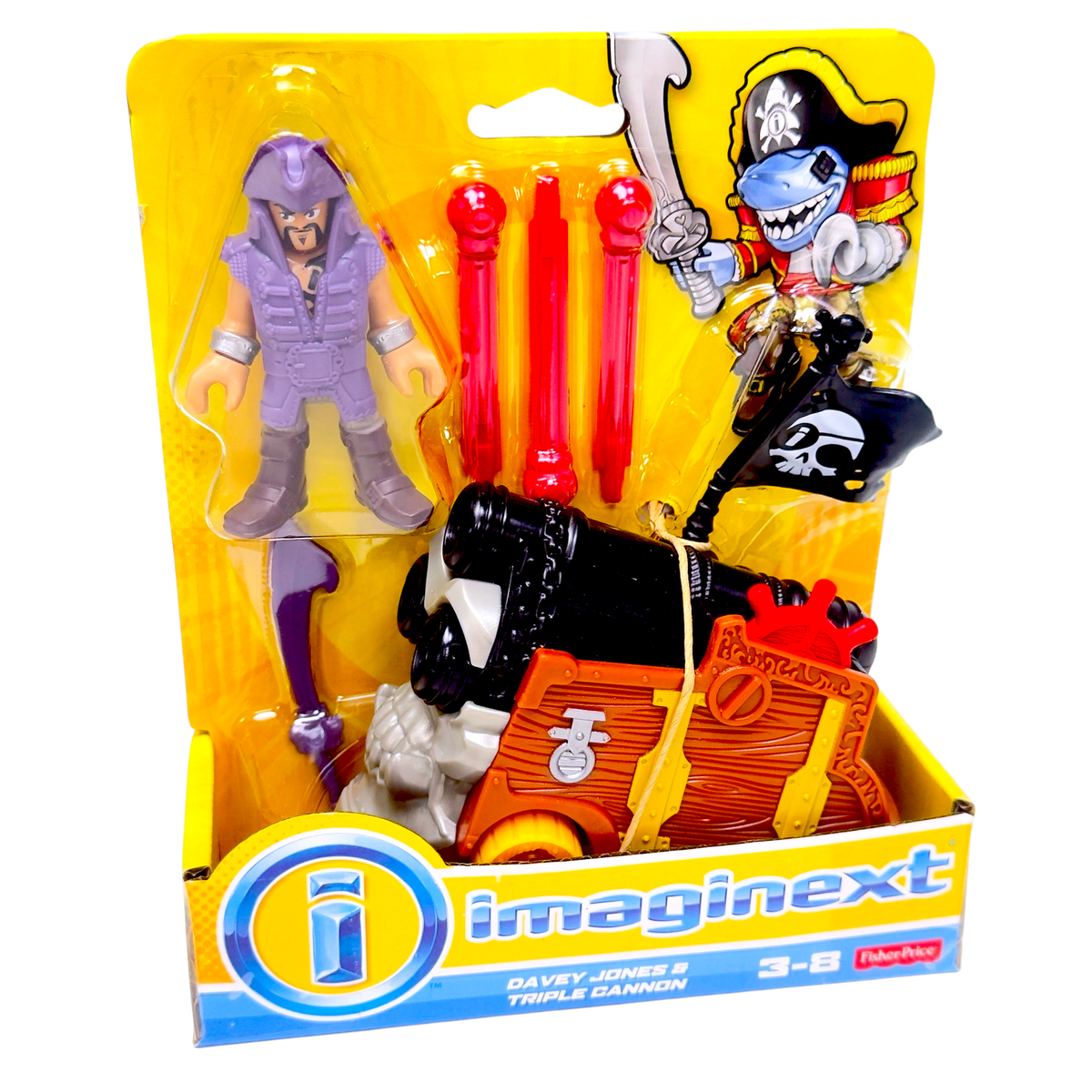 Captain of Crush セット販売　プラスおまけ Imaginext Davey Jones Triple Cannon Pirate Figure Set Skull Ship