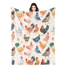 Chicken Blanket Gift Cute Animal Throw Soft Lightweight Cozy Warm 50x40 In