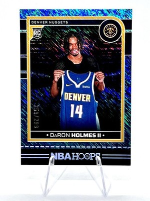 DaRon Holmes II 2024-25 Panini NBA Hoops #252 Blue Shimmer /299 Nuggets