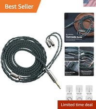 Upgrade Your Sound with 16 Core Silver Plated 1.25m Earphone Cable, Moss Finish