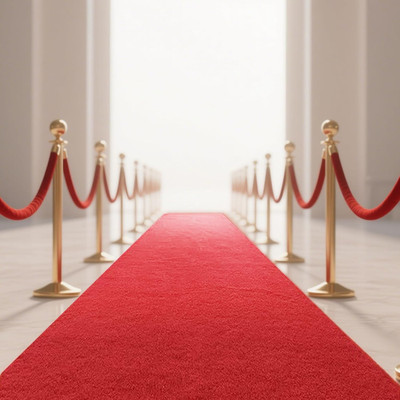 1000 GSM Extra Thick Red Carpet Runner for Partys & Events 3x10ft, Non-Slip Rubb