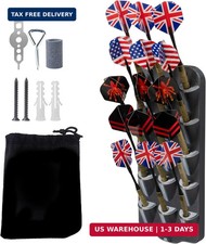 Share Dart Holder Wall Mount Display Rack for 12 Darts with Storage Bag Tools