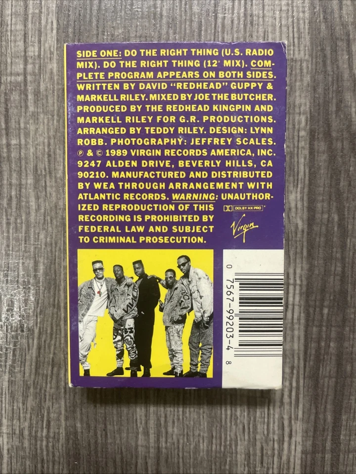 Redhead Kingpin And The F.B.I. - Do The Right Thing Cassette Single (1989) - Image 3 of 4