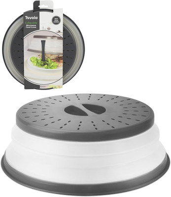 Microwave Splatter Cover for Food, Medium (Charcoal) - Collapsible & Vented Sili