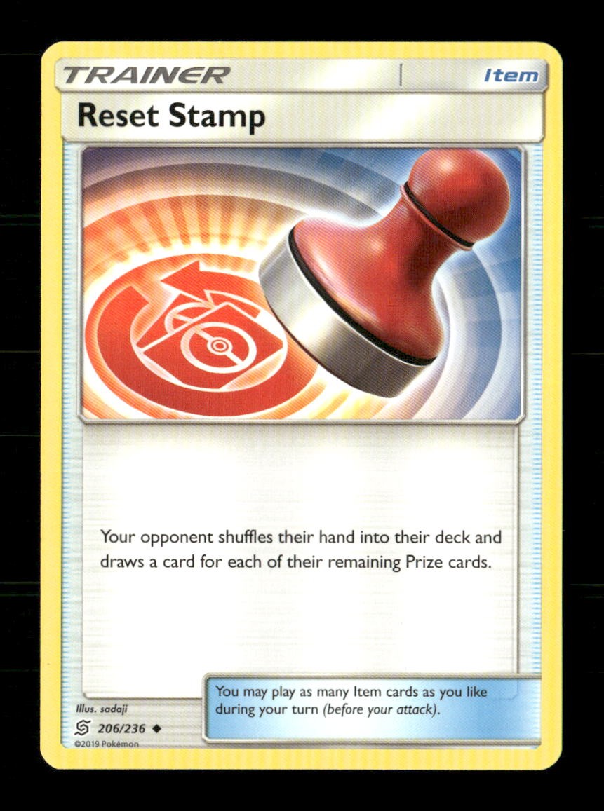 Reset Stamp 206/236 Unified Minds NM/M Pokemon