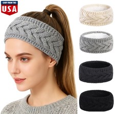 Winter Headbands for Women Knitted Ear Warmers Fleece Lining for Cold Weather US