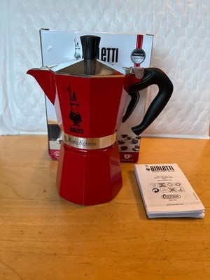 Bialetti Moka Express Stovetop Espresso Maker 6 Cups - Red 0004943/NP retail box