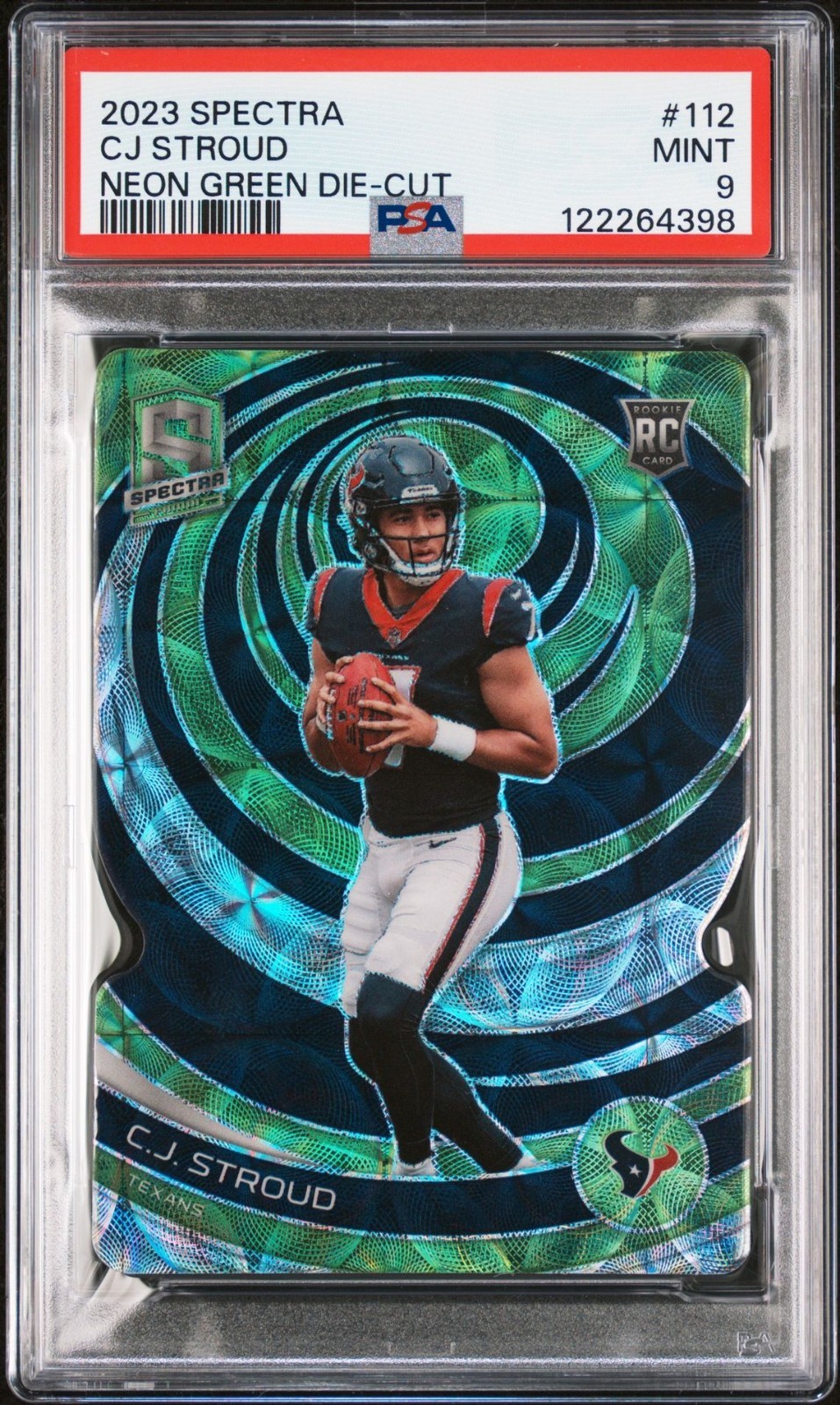 2023 Panini Spectra Rookies CJ Stroud #112 Neon Green Prizm Die-Cut 30/30 FREE S