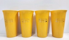 Vintage Raytheon Plastic Tumbler Cups Yellow / Gold Color